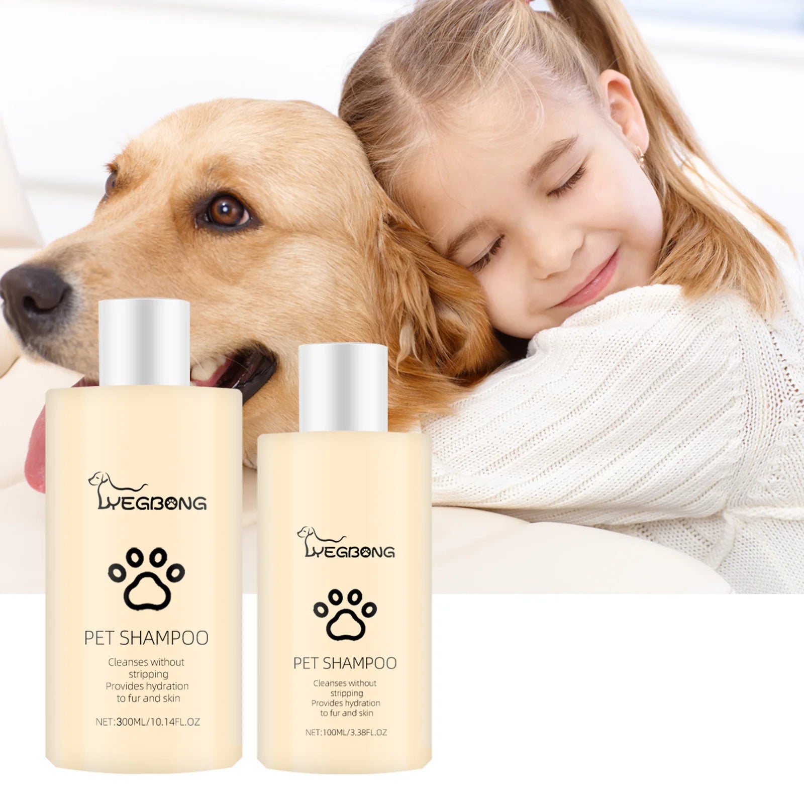 YEGBONG Pet Wash Shampoo & Conditioner for Dogs & Cats (Anti-Itch, Flea & Mite Control)