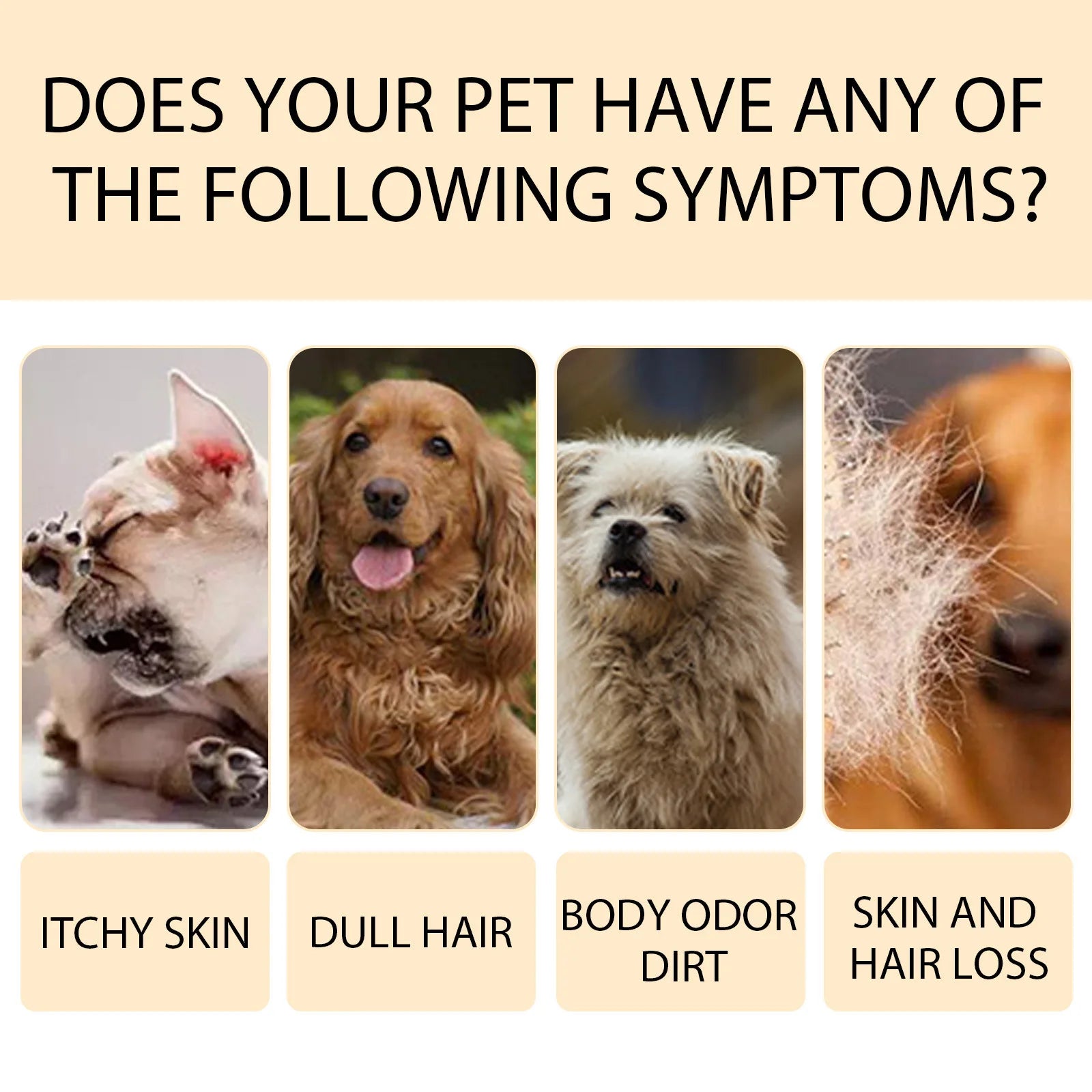 YEGBONG Pet Wash Shampoo & Conditioner for Dogs & Cats (Anti-Itch, Flea & Mite Control)