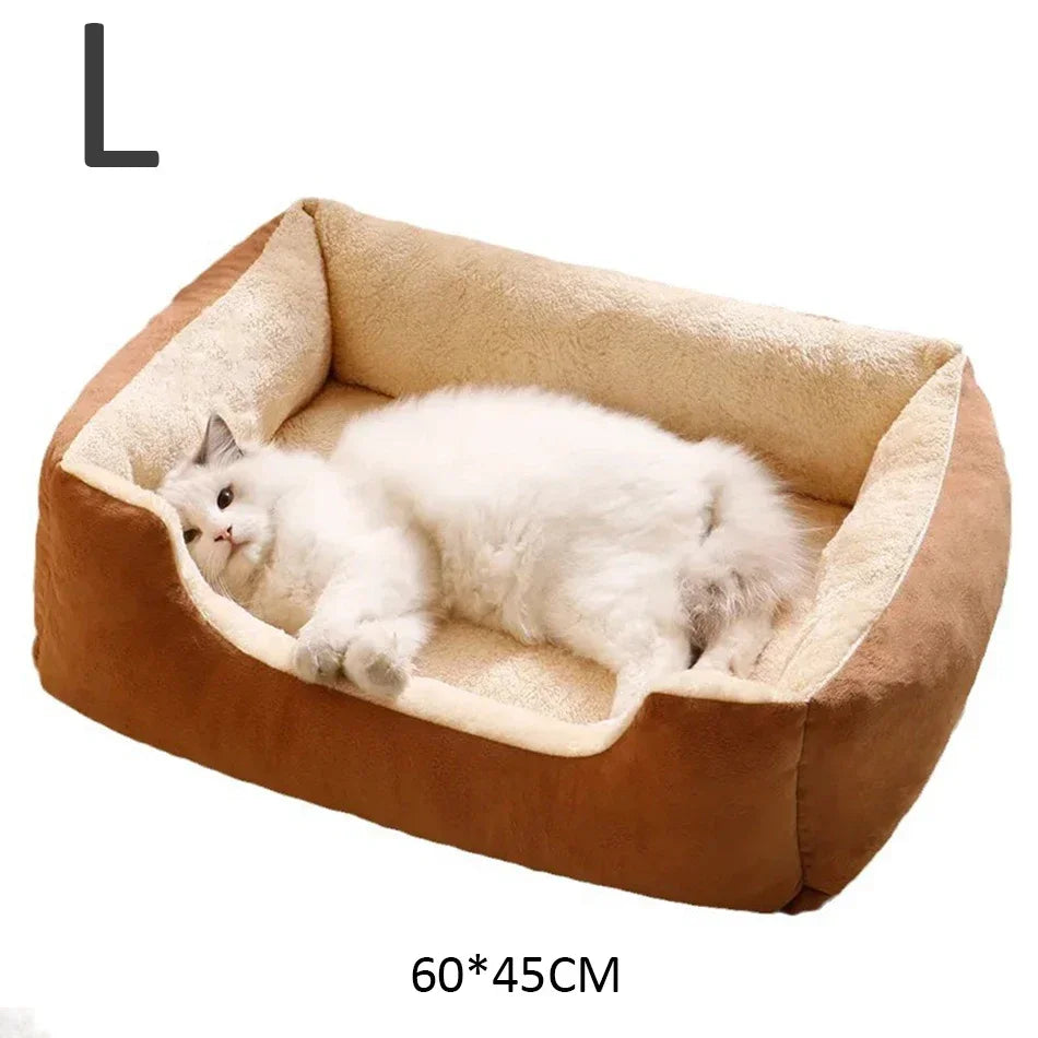 Plush Pet Cushion Bed for Cats and Dogs