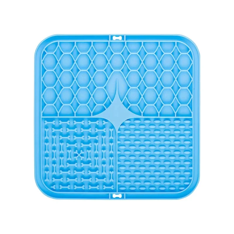 Multi-Texture Pet Slow Feeder & Lick Mat Set (Stops Begging While You Eat!)