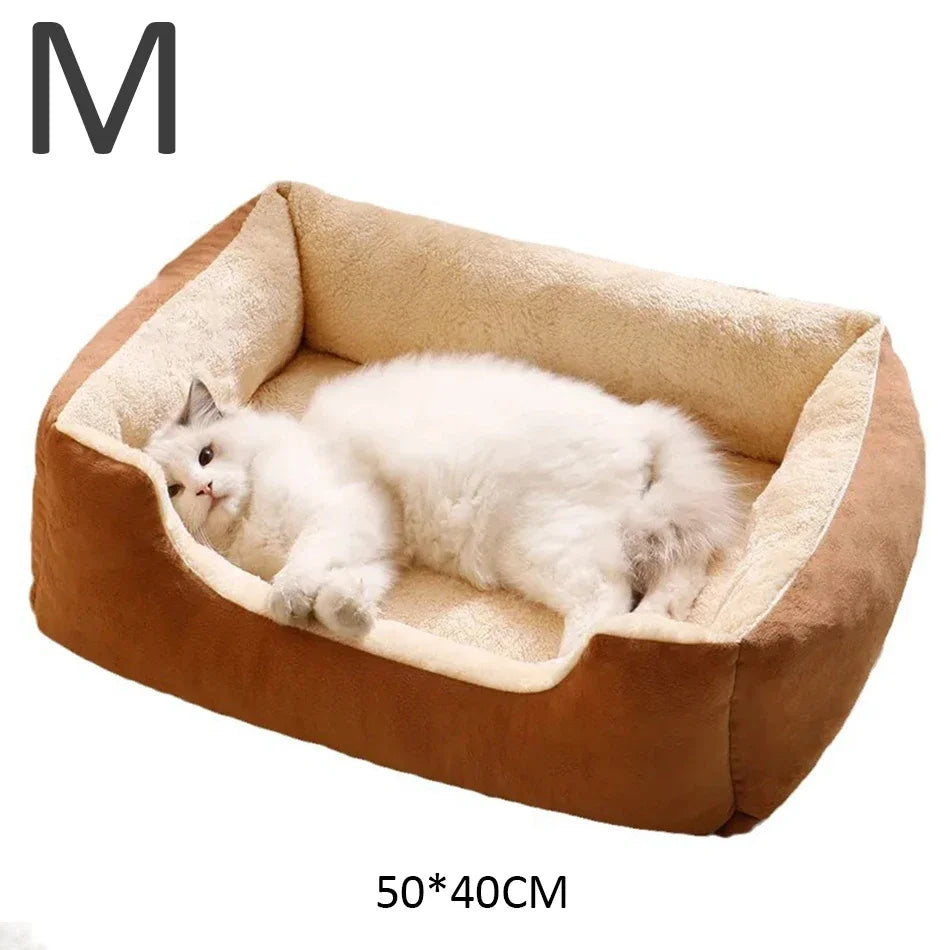 Plush Pet Cushion Bed for Cats and Dogs