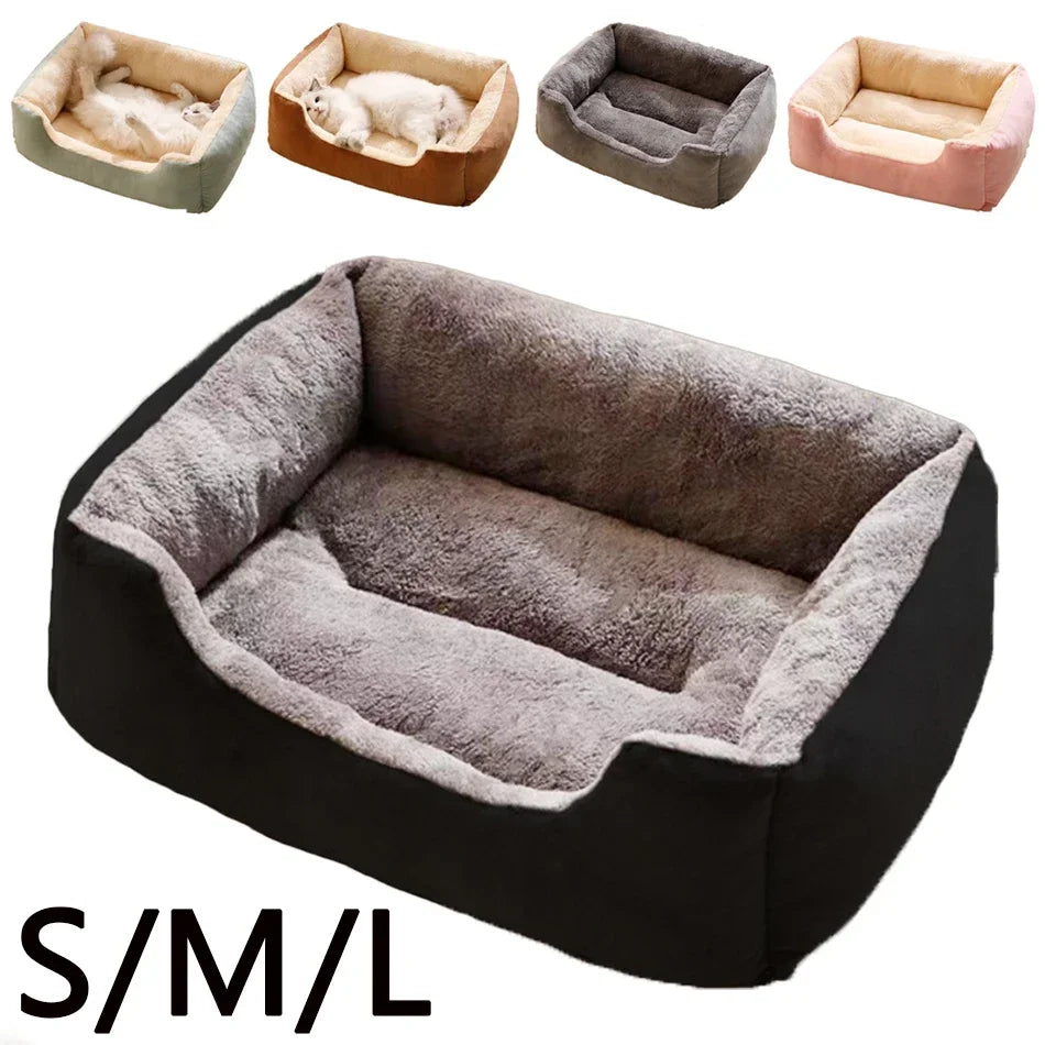 Plush Pet Cushion Bed for Cats and Dogs