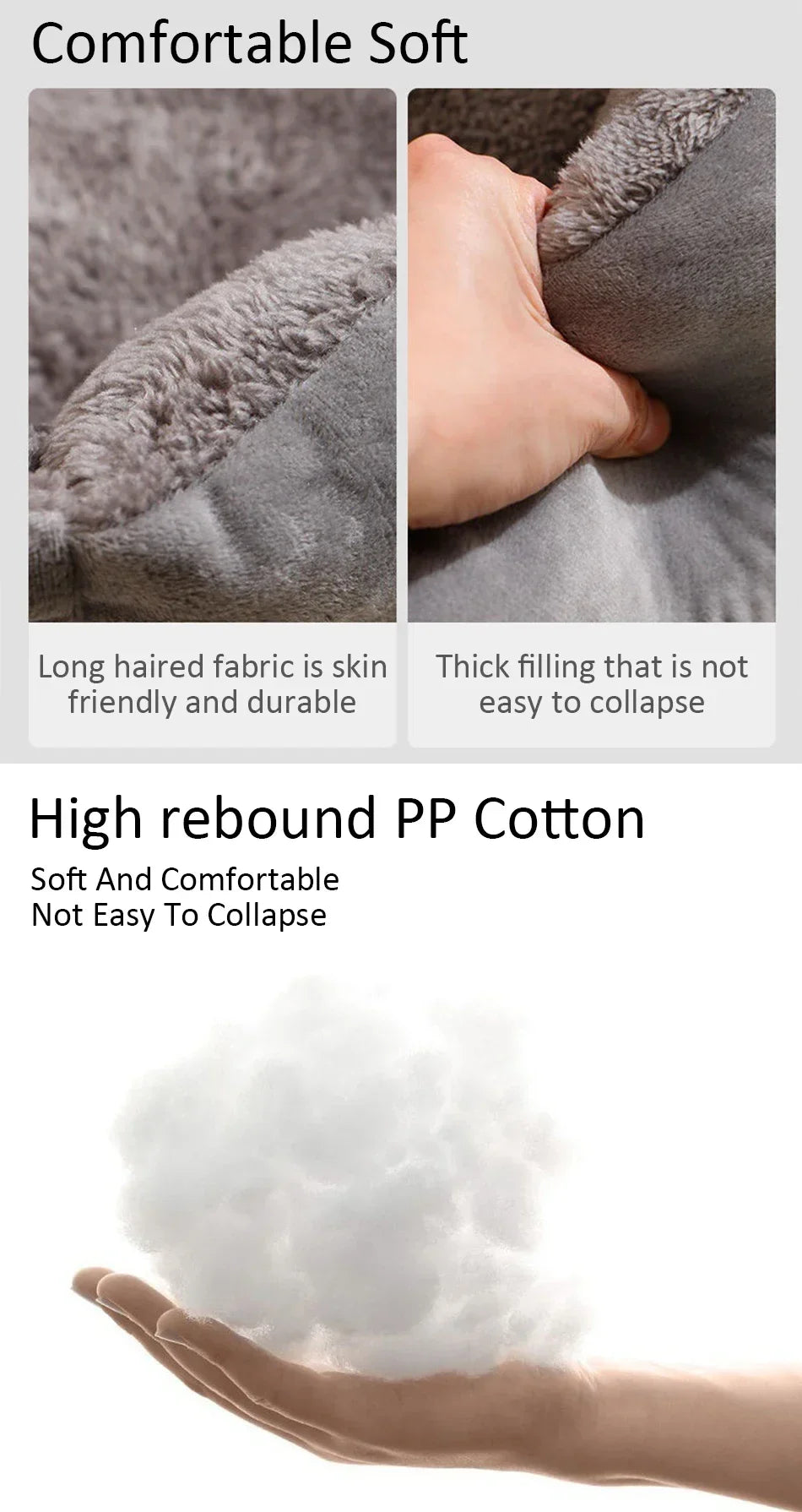 Plush Pet Cushion Bed for Cats and Dogs