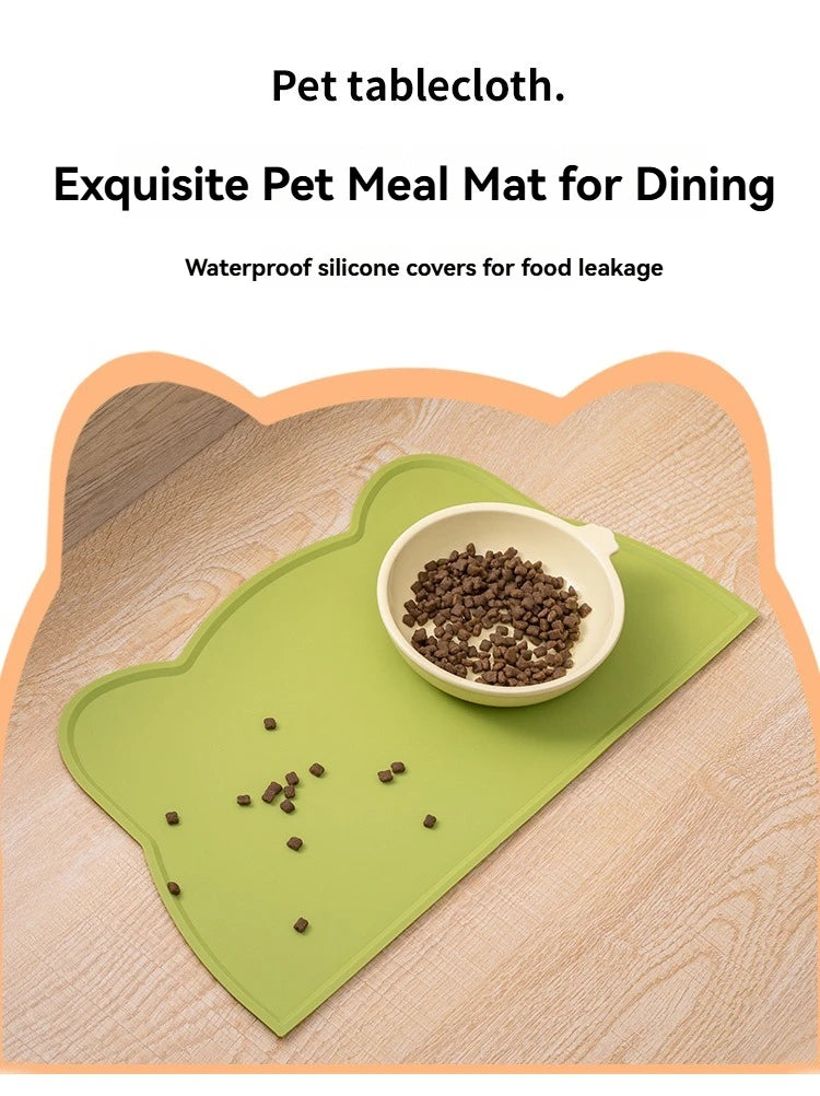 Anti-Slip Pet Silicone Feeding Mat Easy To Clean