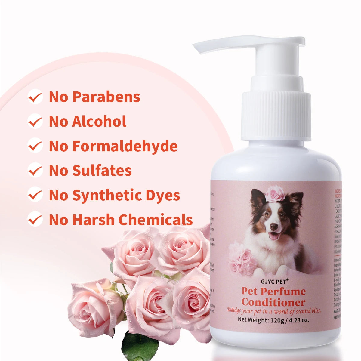 Natural Pet Conditioner Detangling Hydrating Formula for Dogs & Cats Keep Coat Soft Shiny Strong Longer