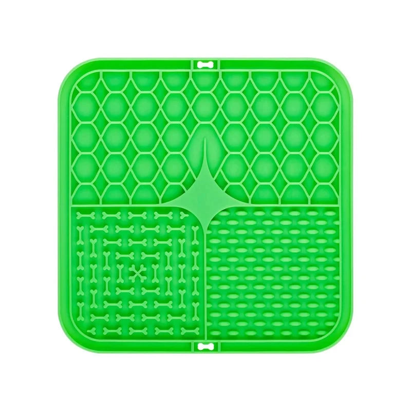 Multi-Texture Pet Slow Feeder & Lick Mat Set (Stops Begging While You Eat!)