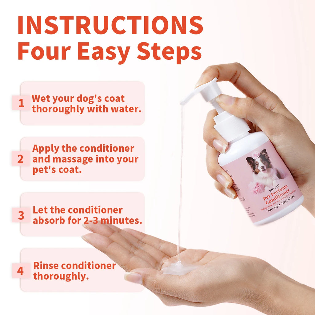 Natural Pet Conditioner Detangling Hydrating Formula for Dogs & Cats Keep Coat Soft Shiny Strong Longer