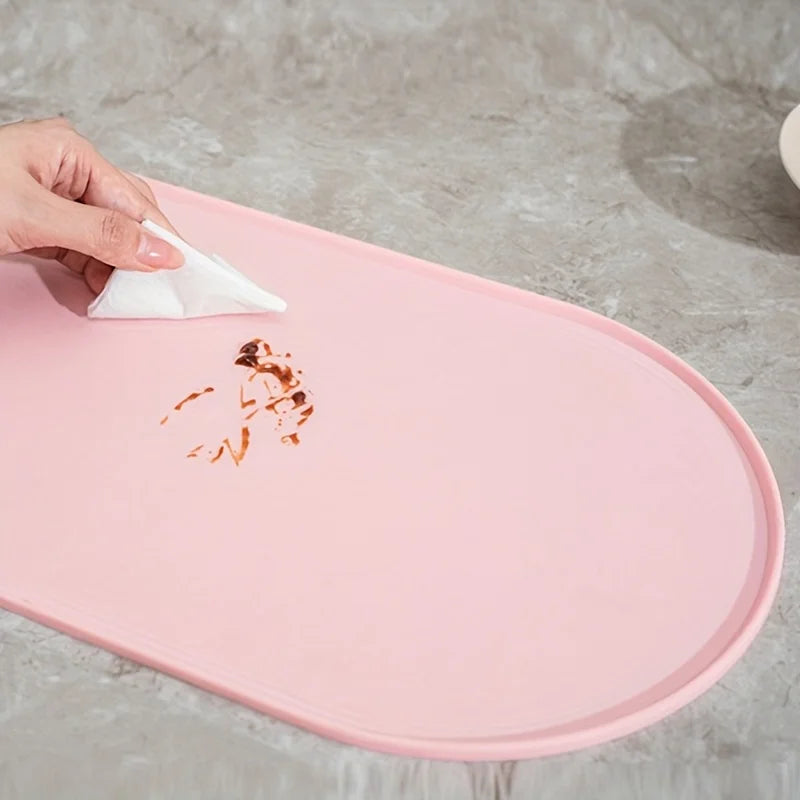Waterproof Silicone Pet Feeding Mat | Non-Slip Food & Water Bowl Mat for Cats and Dogs