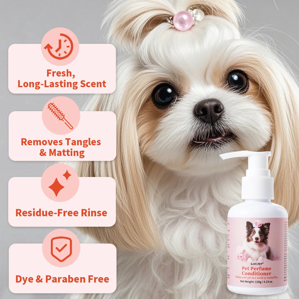 Natural Pet Conditioner Detangling Hydrating Formula for Dogs & Cats Keep Coat Soft Shiny Strong Longer