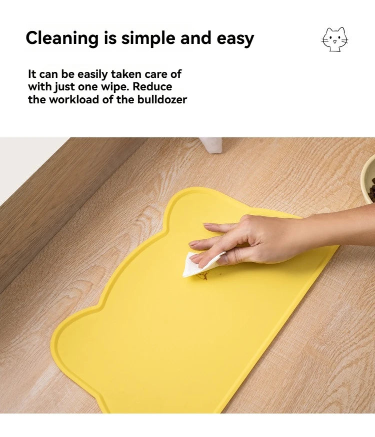 Anti-Slip Pet Silicone Feeding Mat Easy To Clean