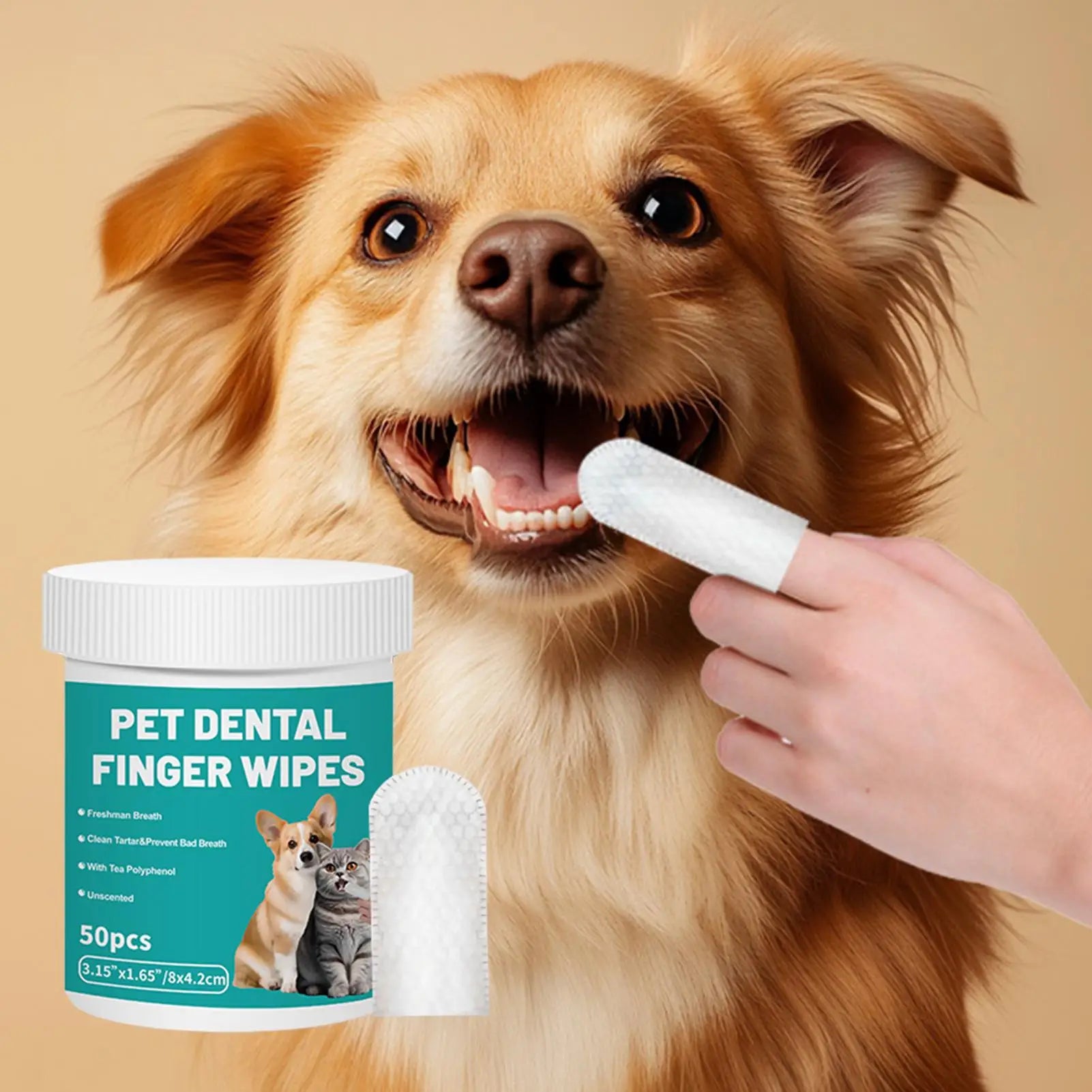 No-Struggle Pet Dental Wipes: The Gentle 30-Second Finger Toothbrush