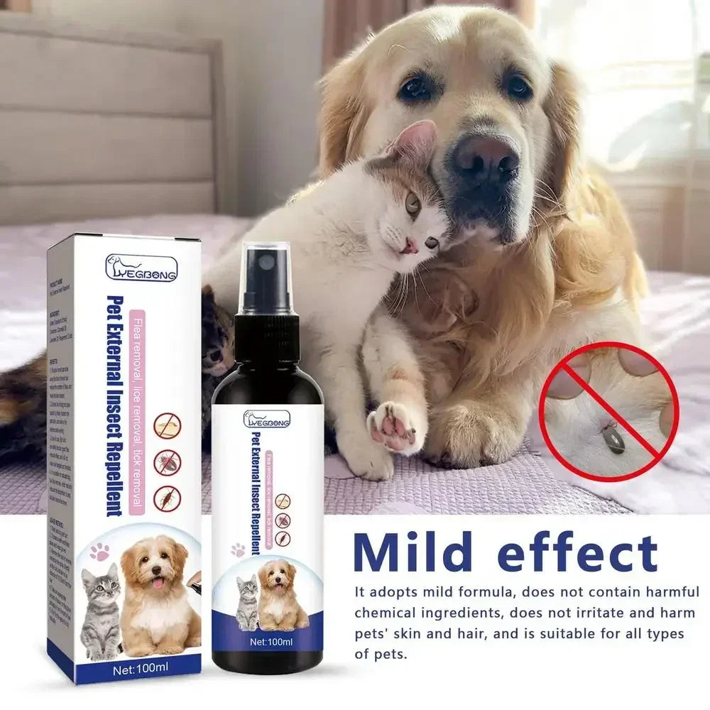 Natural Pet Flea & Tick Spray (100ml)