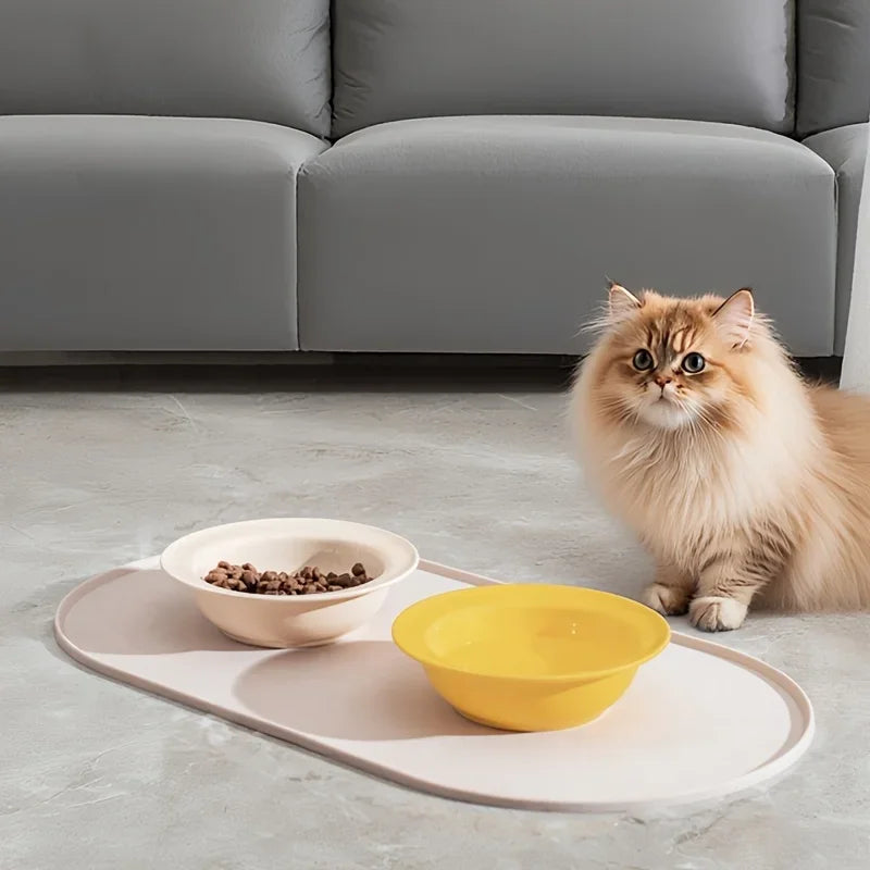 Waterproof Silicone Pet Feeding Mat | Non-Slip Food & Water Bowl Mat for Cats and Dogs
