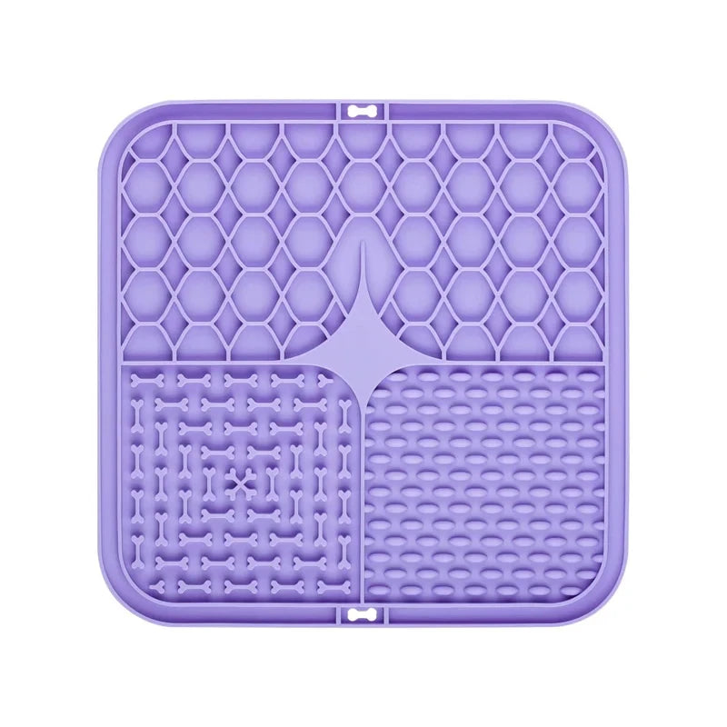 Multi-Texture Pet Slow Feeder & Lick Mat Set (Stops Begging While You Eat!)