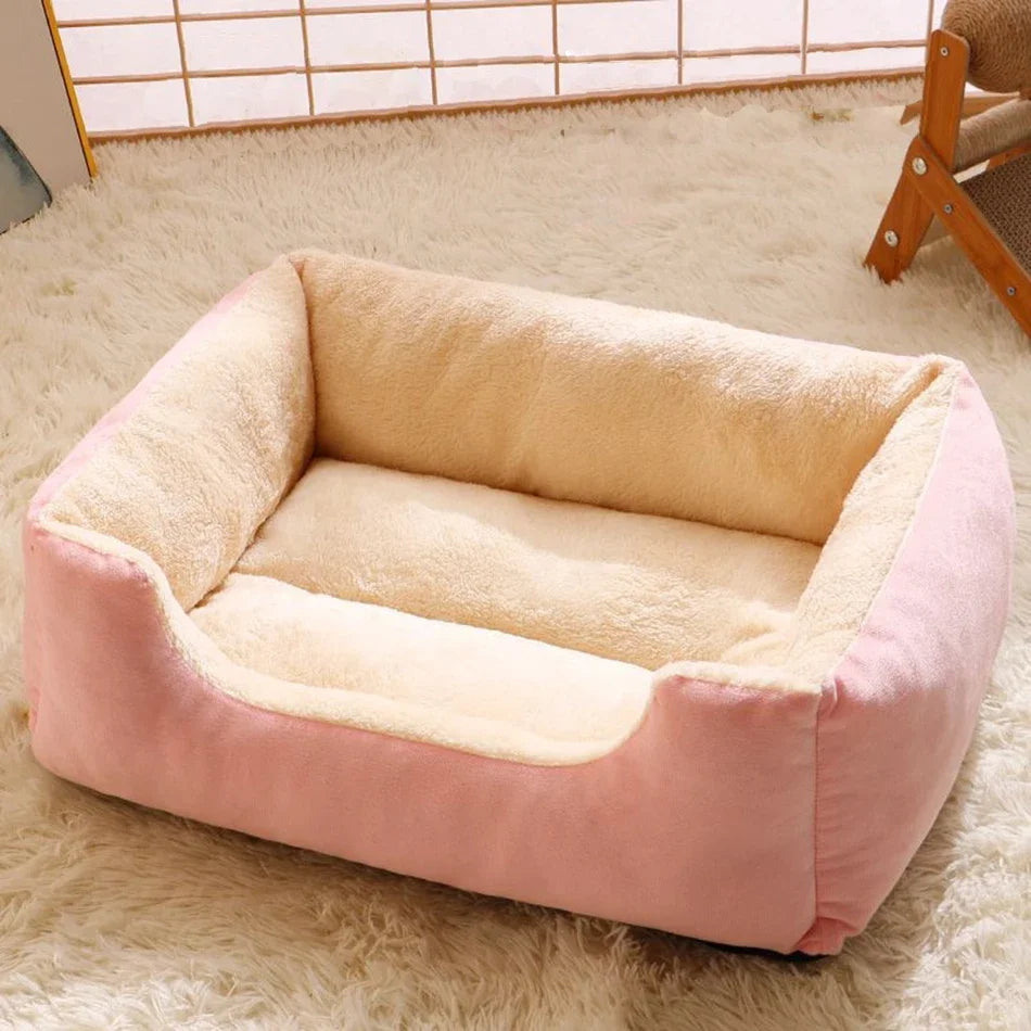 Plush Pet Cushion Bed for Cats and Dogs