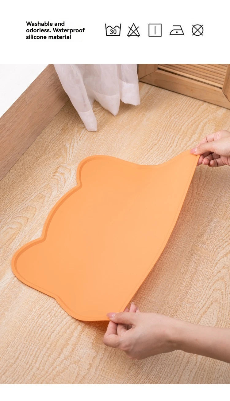 Anti-Slip Pet Silicone Feeding Mat Easy To Clean
