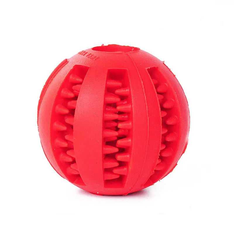 Nontoxic Rubber Dog Toy Ball - Chew Toy and Food Dispenser