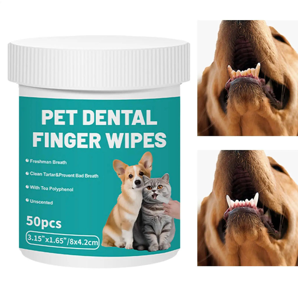 No-Struggle Pet Dental Wipes: The Gentle 30-Second Finger Toothbrush