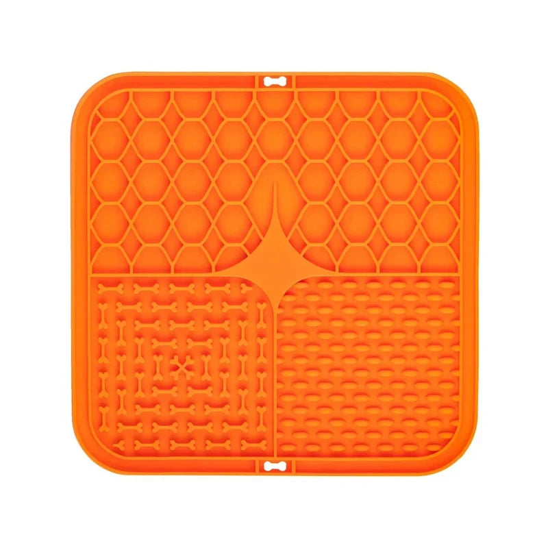 Multi-Texture Pet Slow Feeder & Lick Mat Set (Stops Begging While You Eat!)