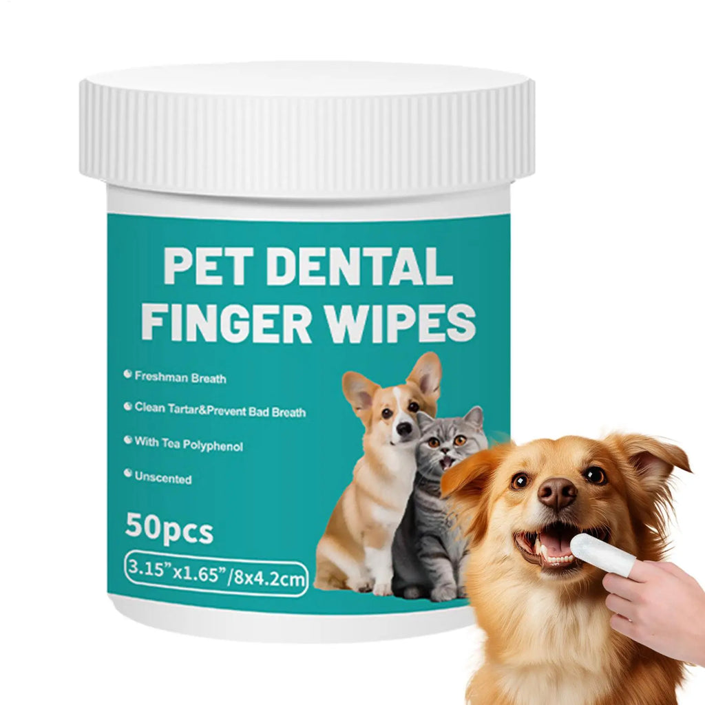 No-Struggle Pet Dental Wipes: The Gentle 30-Second Finger Toothbrush