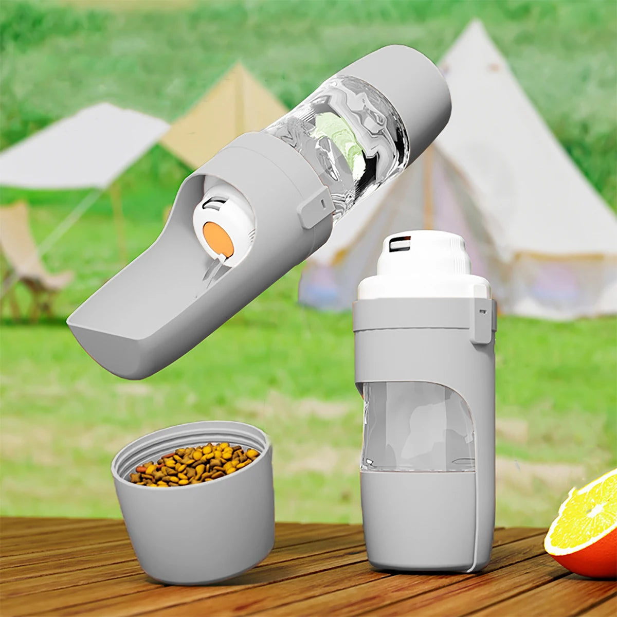 2-in-1 Portable Dog Water Bottle and Food Container
