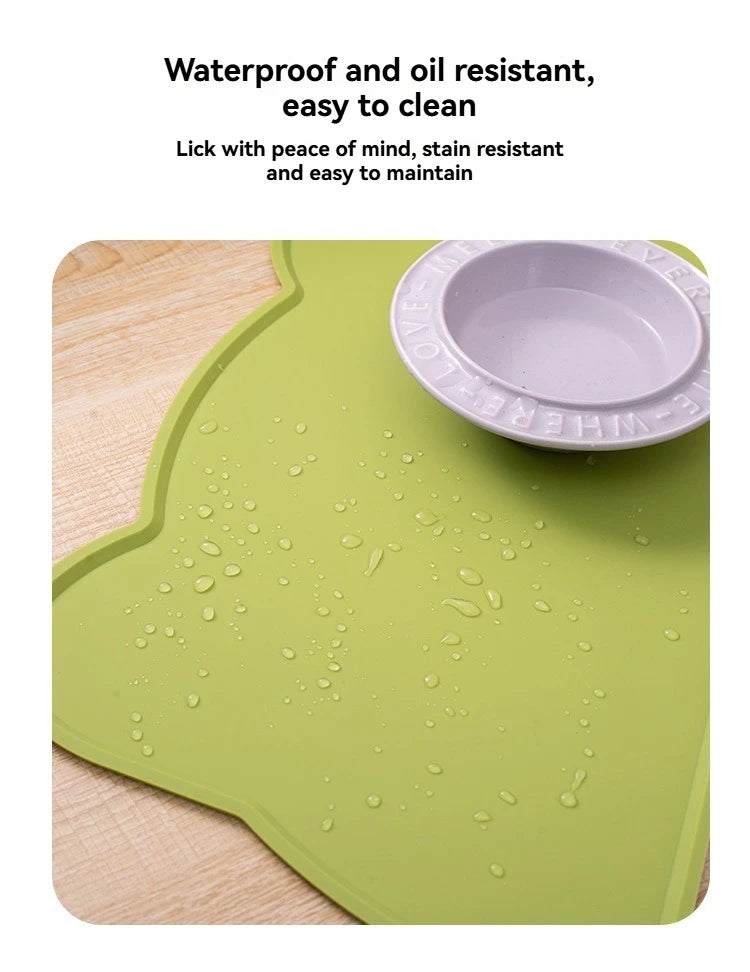 Anti-Slip Pet Silicone Feeding Mat Easy To Clean
