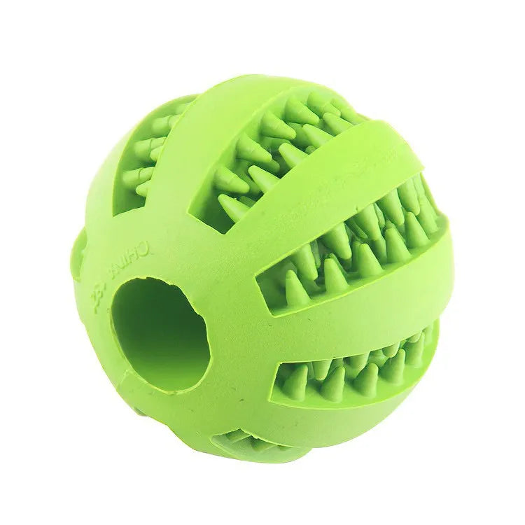Nontoxic Rubber Dog Toy Ball - Chew Toy and Food Dispenser