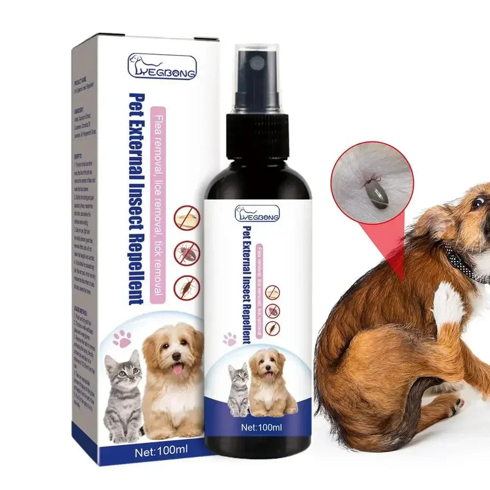 Natural Pet Flea & Tick Spray (100ml)