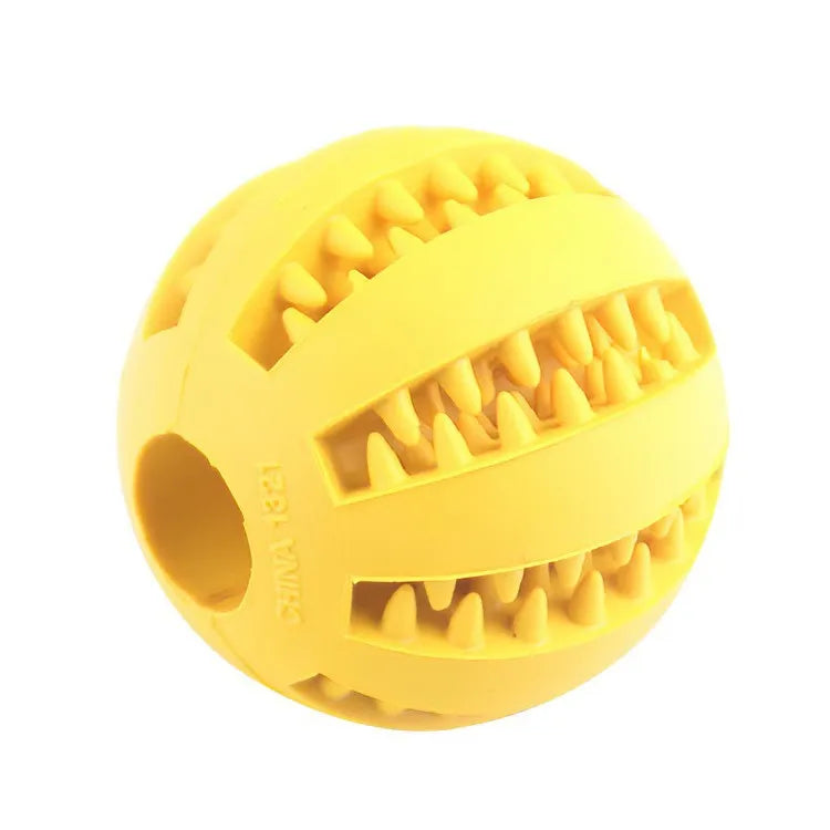 Nontoxic Rubber Dog Toy Ball - Chew Toy and Food Dispenser
