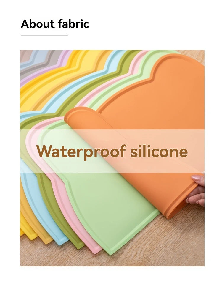 Anti-Slip Pet Silicone Feeding Mat Easy To Clean