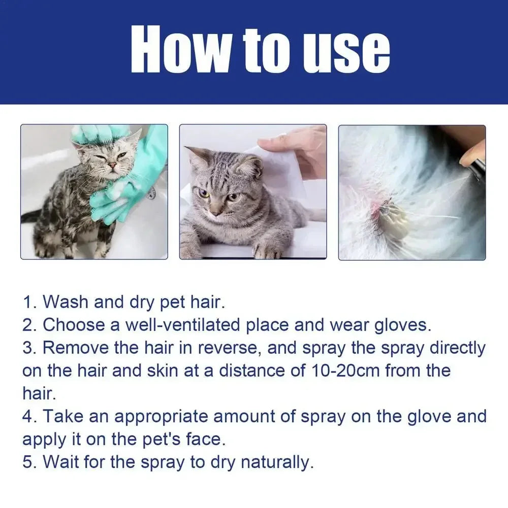 Natural Pet Flea & Tick Spray (100ml)