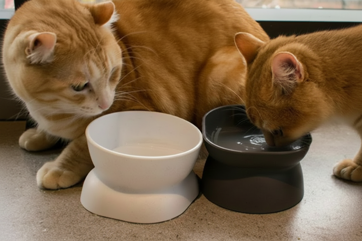1Pc Pet bowl, water and food feeder, for cat and small dog