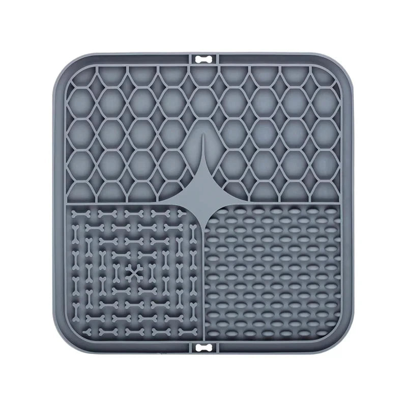 Multi-Texture Pet Slow Feeder & Lick Mat Set (Stops Begging While You Eat!)