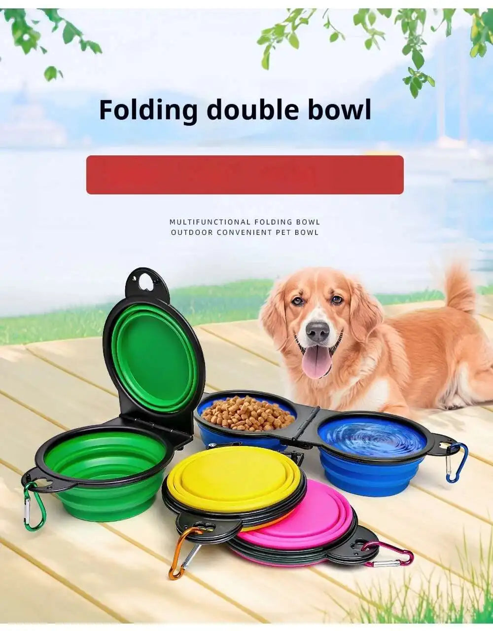 Compact Double Feeder for Dogs