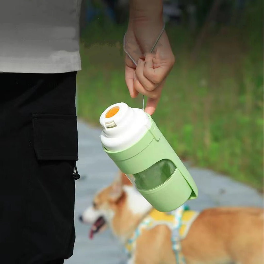 2-in-1 Portable Dog Water Bottle and Food Container