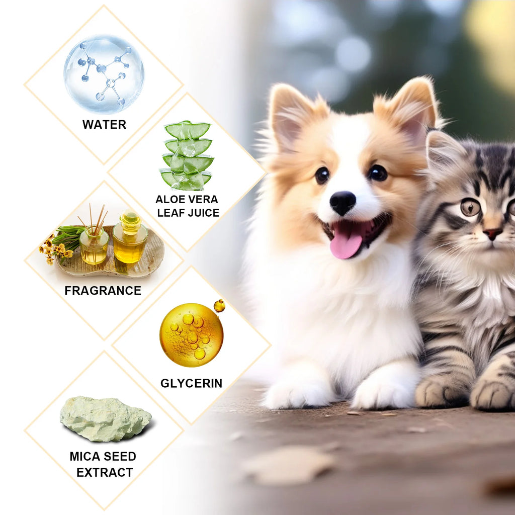 YEGBONG Pet Wash Shampoo & Conditioner for Dogs & Cats (Anti-Itch, Flea & Mite Control)