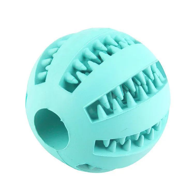 Nontoxic Rubber Dog Toy Ball - Chew Toy and Food Dispenser