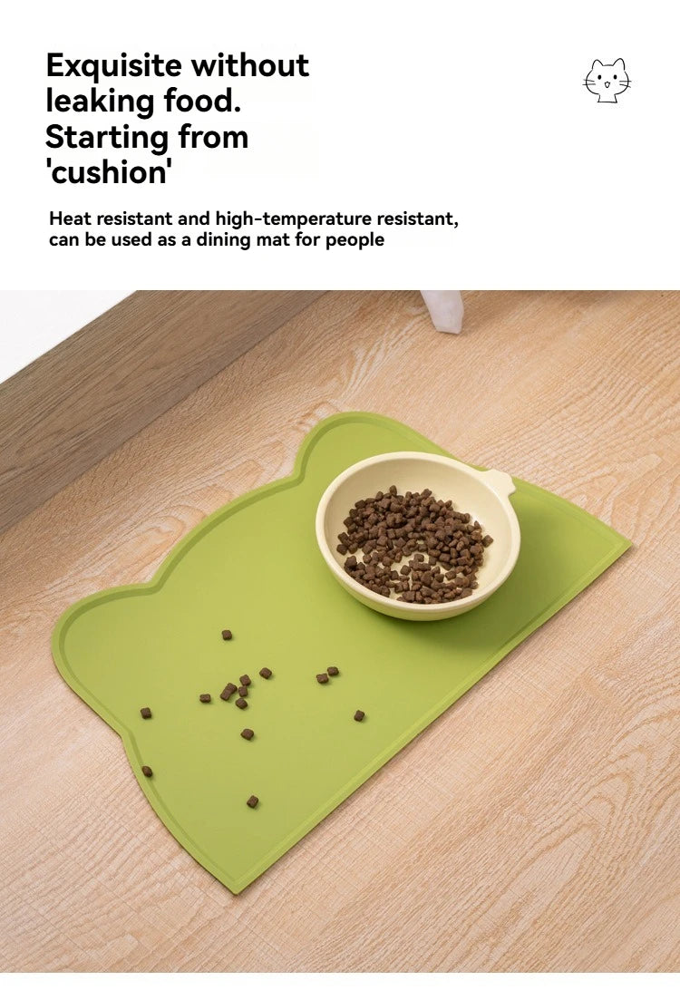 Anti-Slip Pet Silicone Feeding Mat Easy To Clean